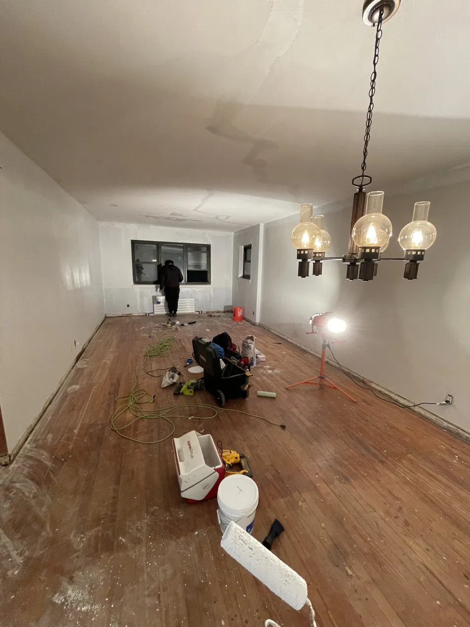 After home renovation - gleaming hardwood floors and modern design in Westchester NY home