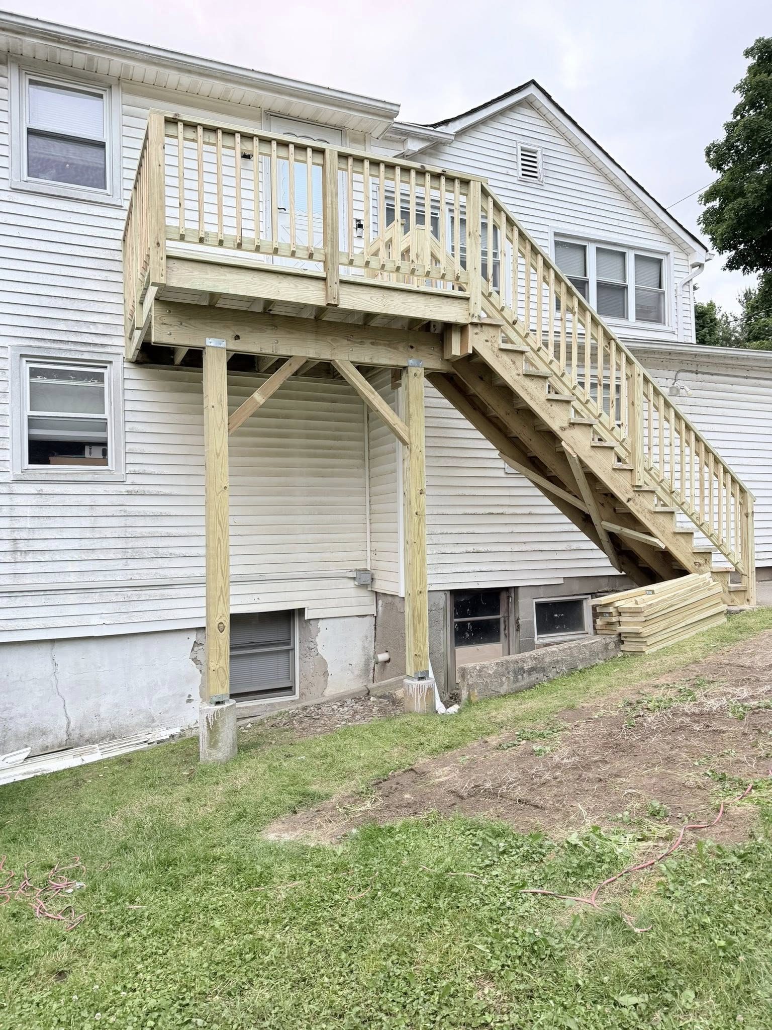 WHI crew installing staircase