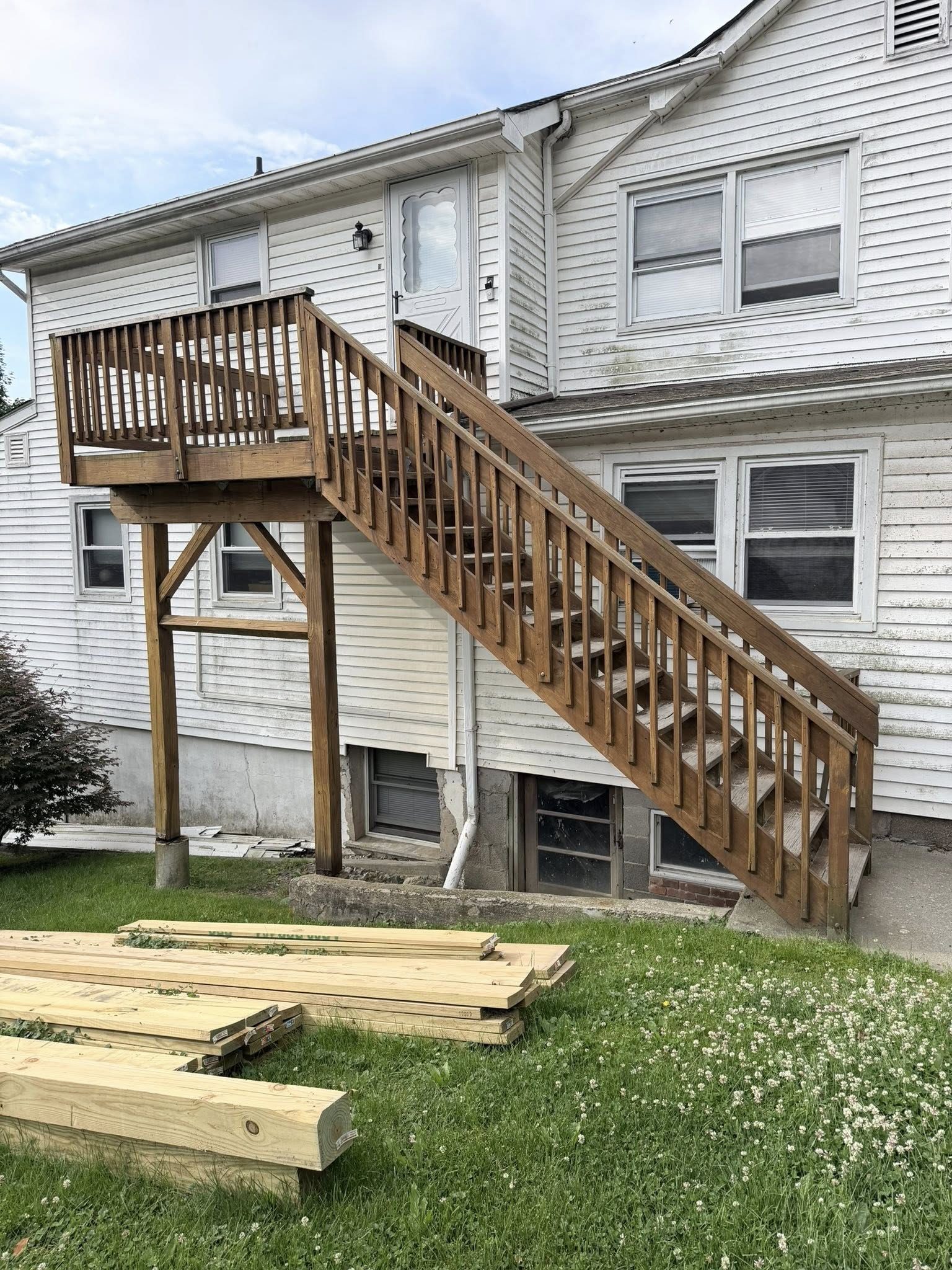 Before: old deck structure